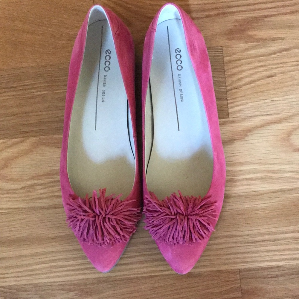 Ecco, size 39, pink suede flats